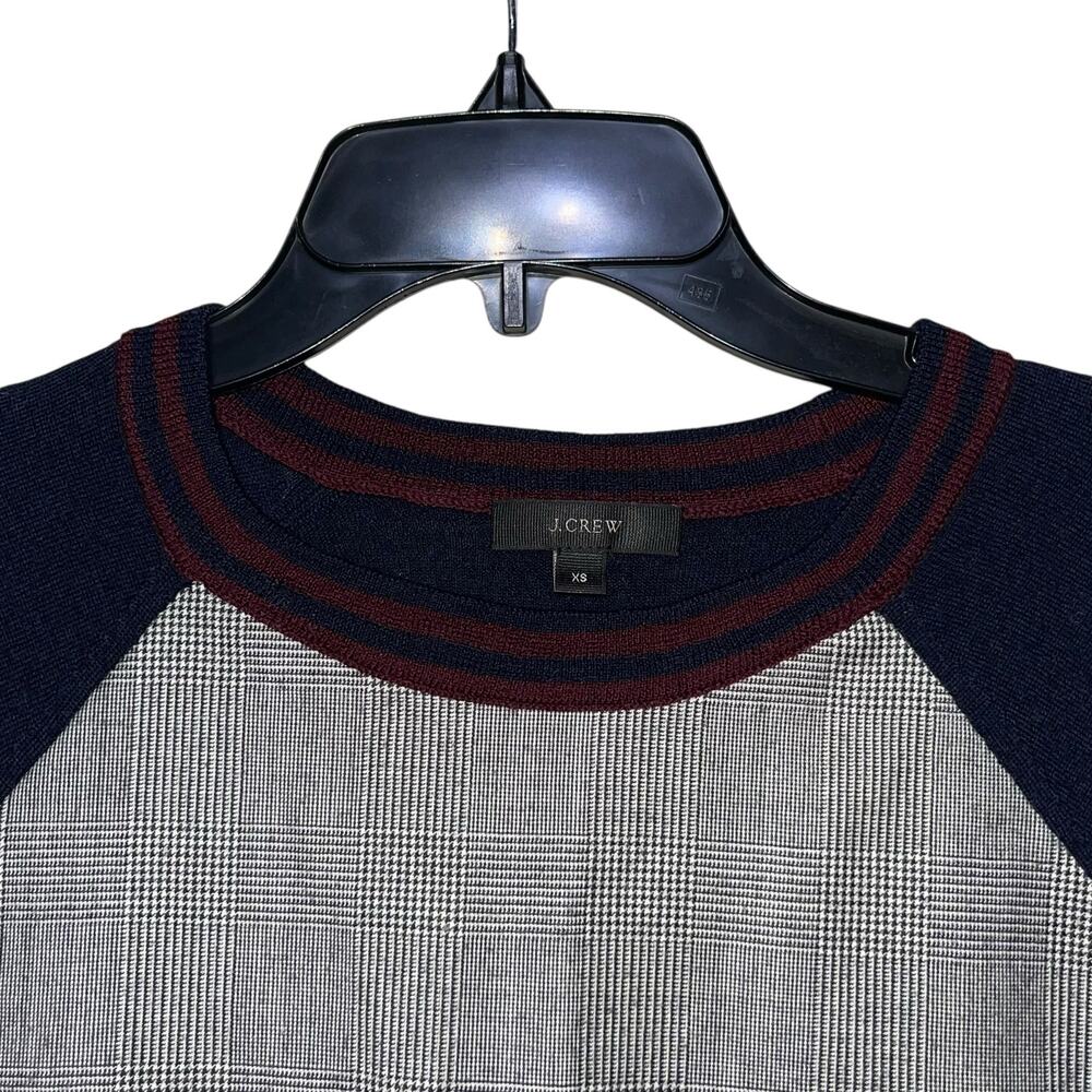 J. Crew Pullover Glen Plaid Wool Blend - Picture 6 of 11